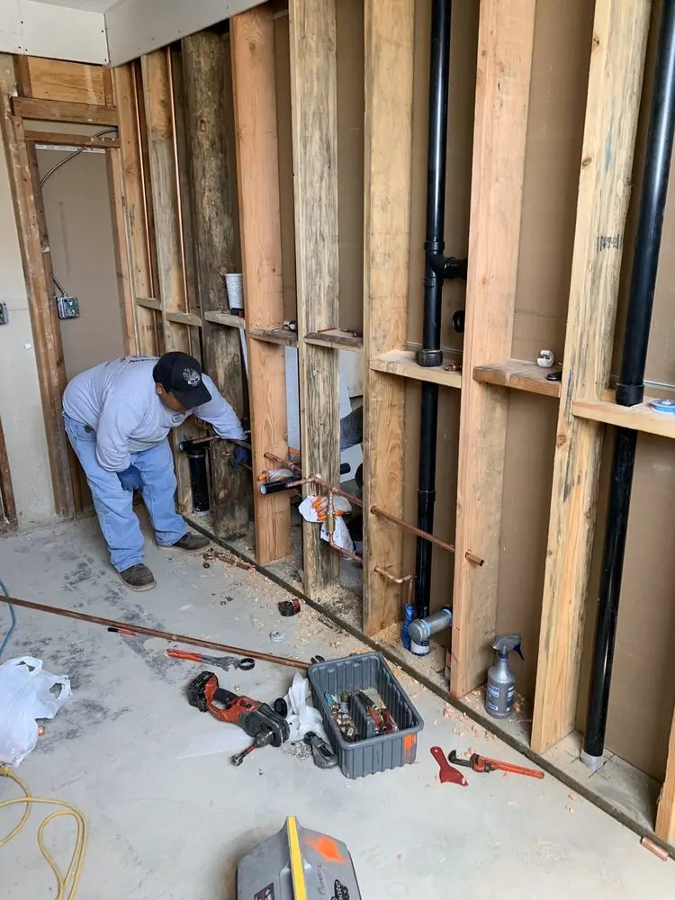 Commercial rough-in plumbing for Water Heater Replacement in St. Stephens